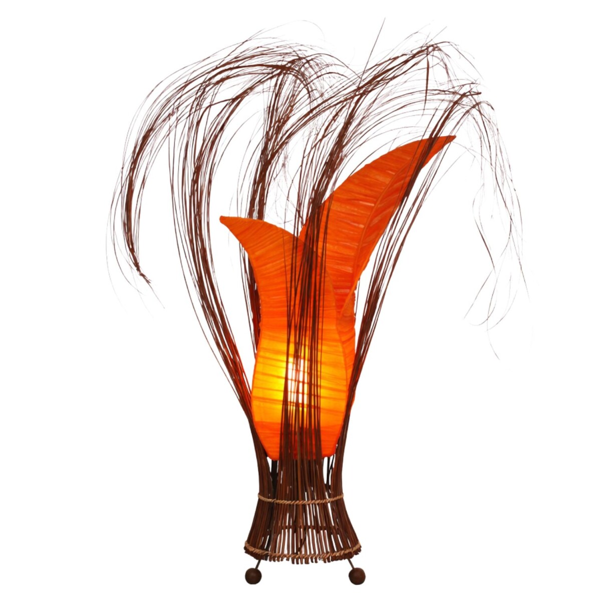 Tafellamp Bunga 50 cm oranje | Handgemaakt & duurzaam