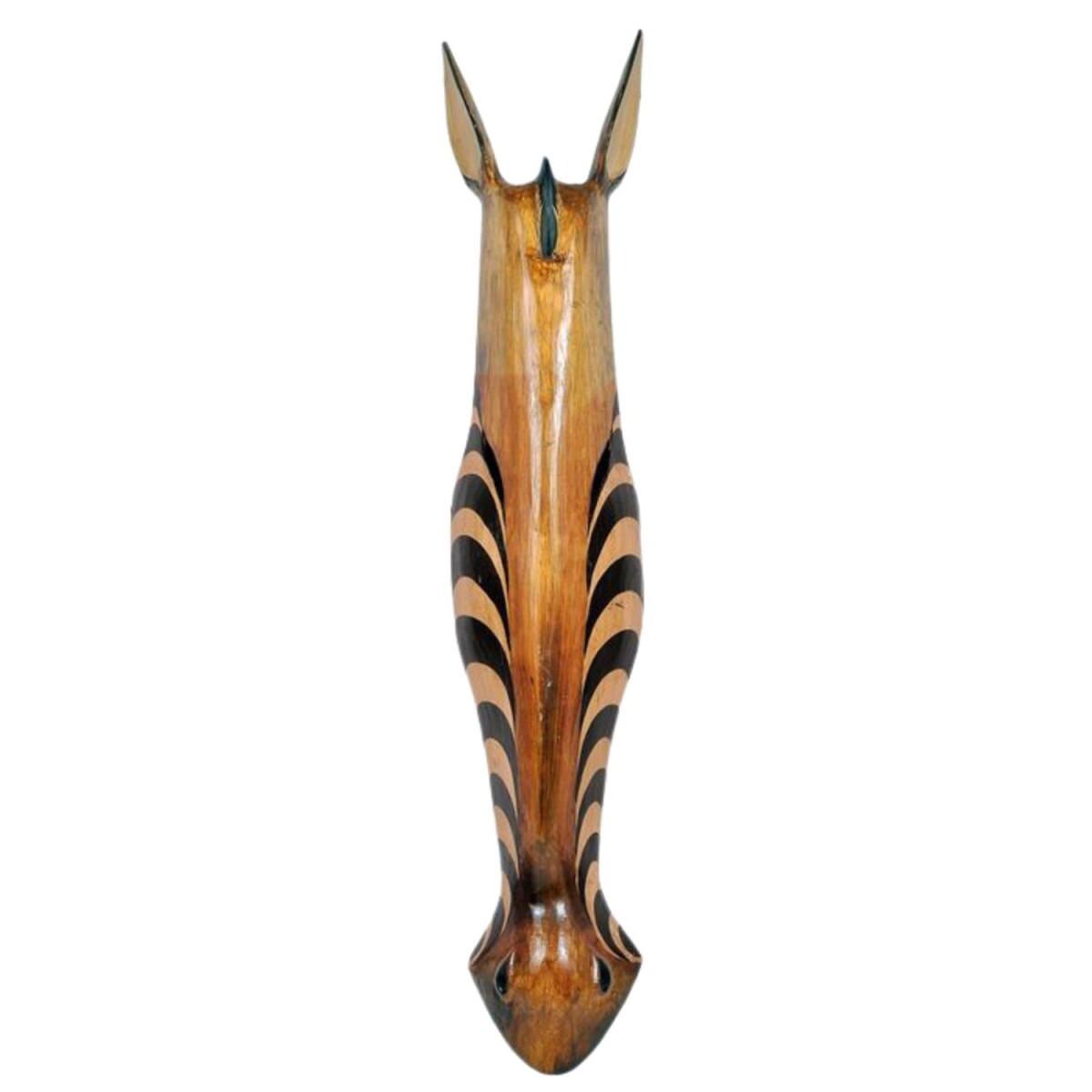 Wanddecoratie Zebra 100 cm massief hout | Handgesneden &