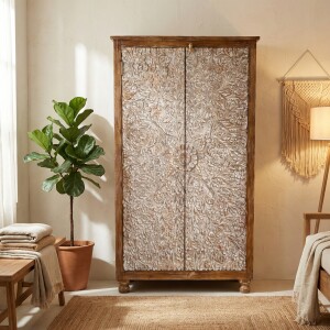 Highboard Rajah 170 cm massief hout, boho-vintage,...
