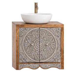 Wastafelonderkast Sameer, oosterse stijl, massief hout,...