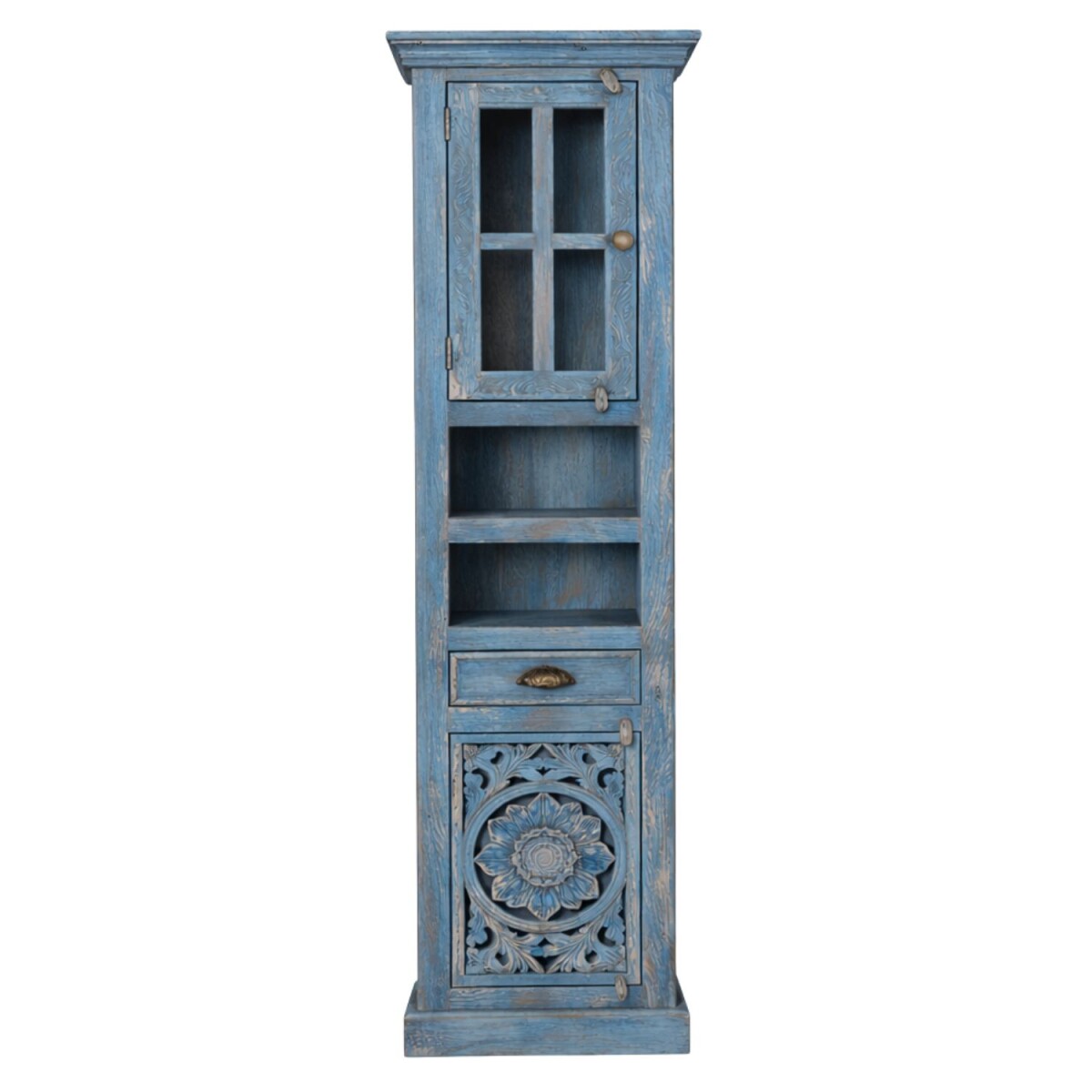 Badkamerkast Kirpal Blauw, oosterse stij box