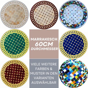Marokkaanse mozaïektafel Marrakesh Ø60 cm |...