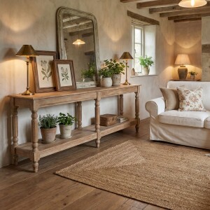 William-dressoir, bruin, 180 cm, massief hout, koloniale...
