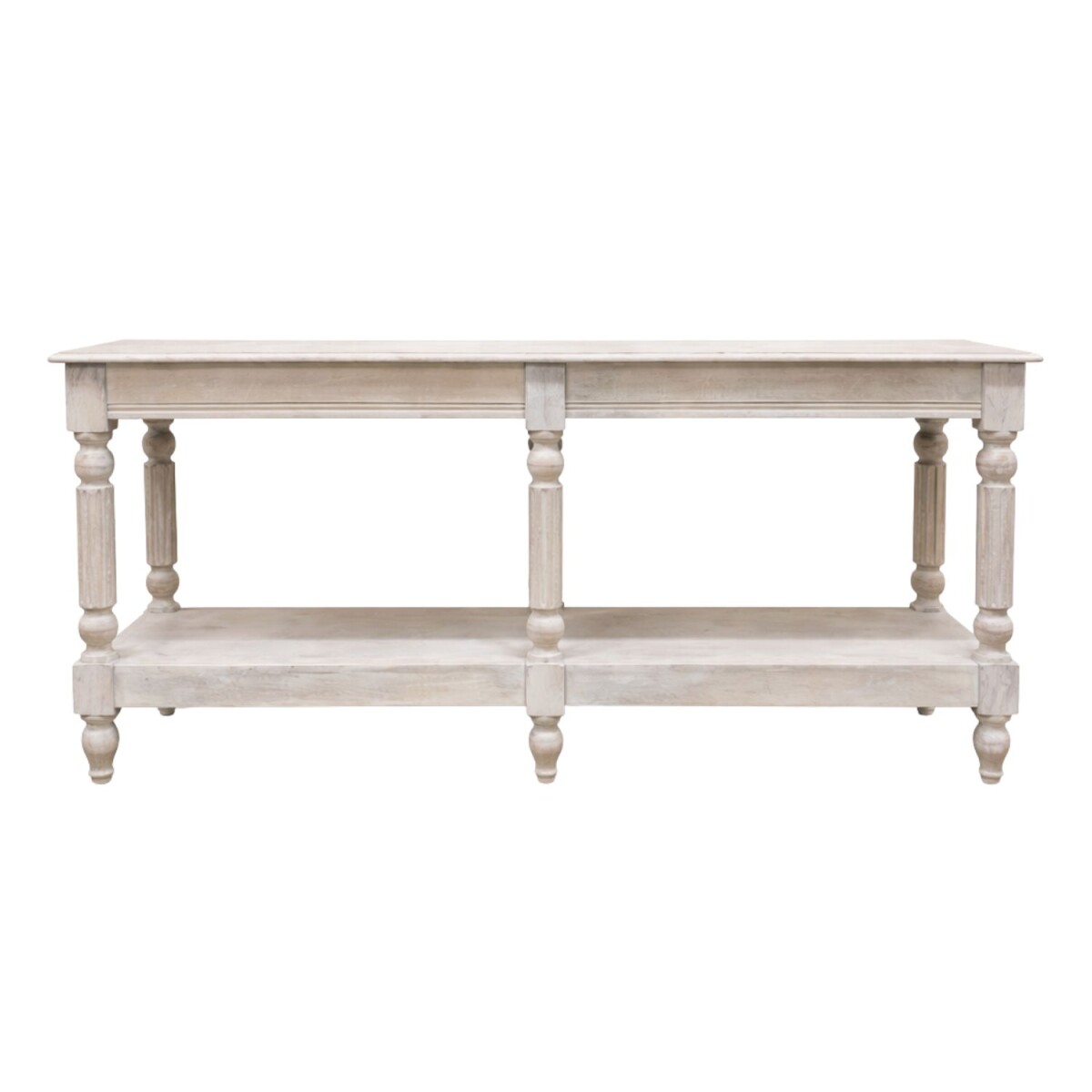 William-dressoir, wit, 180 cm, massief hout, Colonial