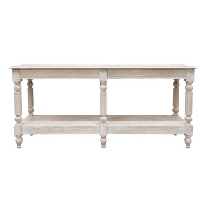 William-dressoir, wit, 180 cm, massief hout, Colonial
