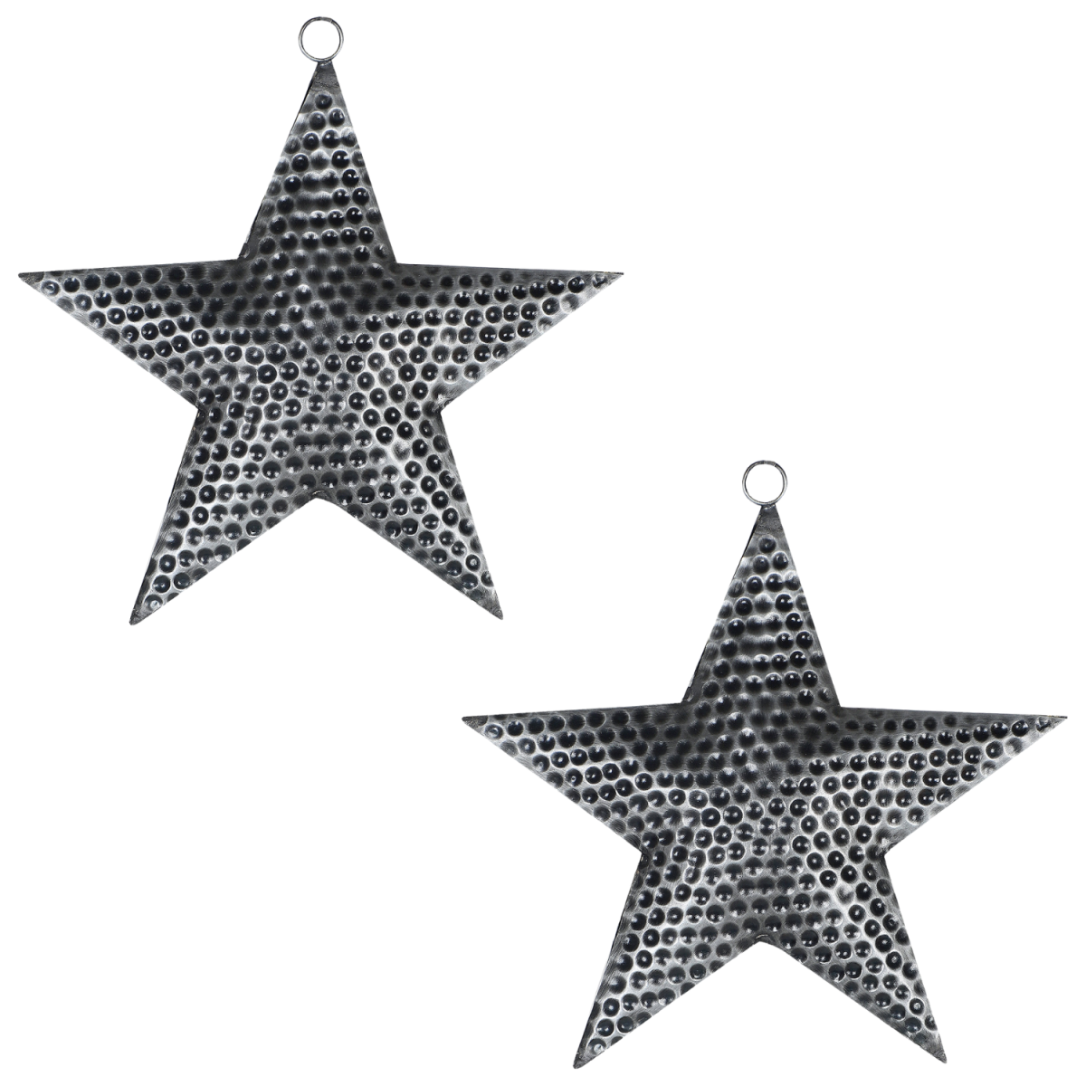 Set van 2 kerstboomversieringen: sterren van 18 cm, hangers 