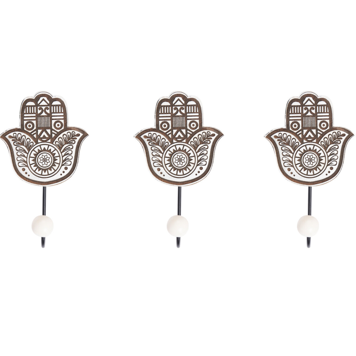 Set van 3 oosterse wandhaken Hares -3-