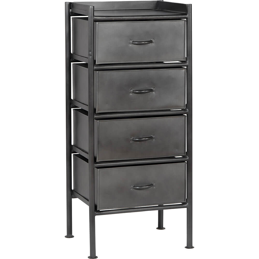 Saga-ladekast grijs - 4 lades box