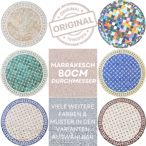 Marokkaanse mozaïektafel Marrakesh 80 cm | Handgemaakt