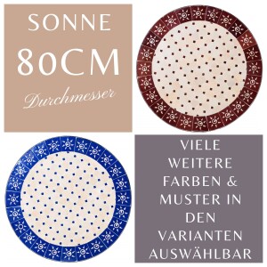 Marokkaanse mozaïektafel Zon 80 cm | Handgemaakt