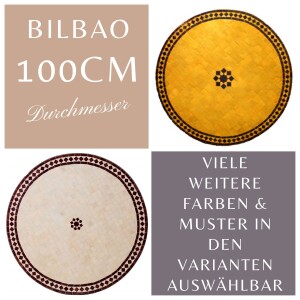 Marokkaanse mozaïektafel Bilbao 100 cm | Handgemaakt