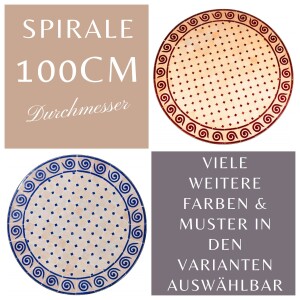 Marokkaanse mozaïektafel Spiraal 100 cm | Handgemaakt