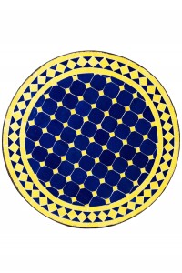 Marokkaanse mozaïektafel Marrakesh Blauw Geel, 60...
