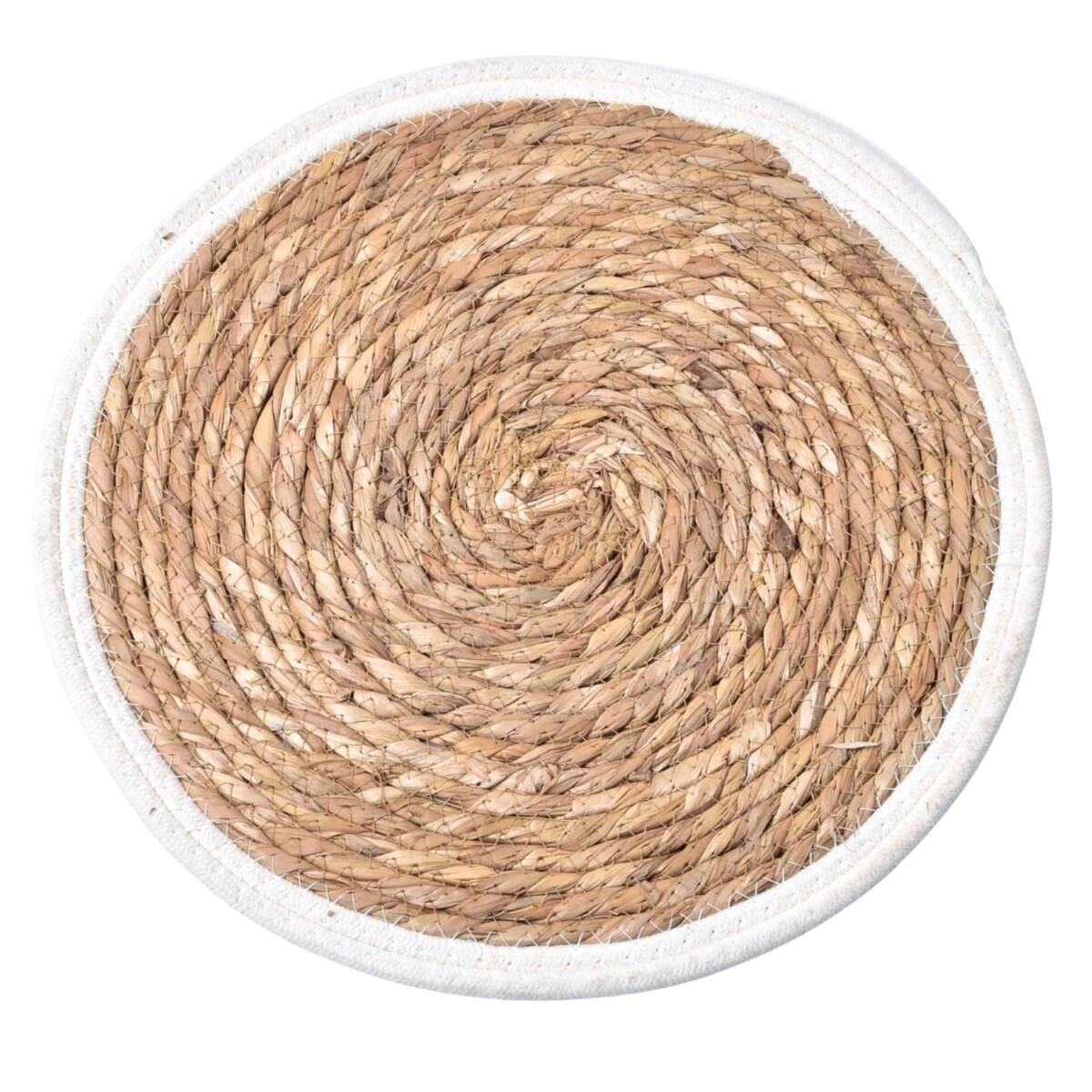 Boho-placemat van rotan, naturel wit | Placemat 29 cm