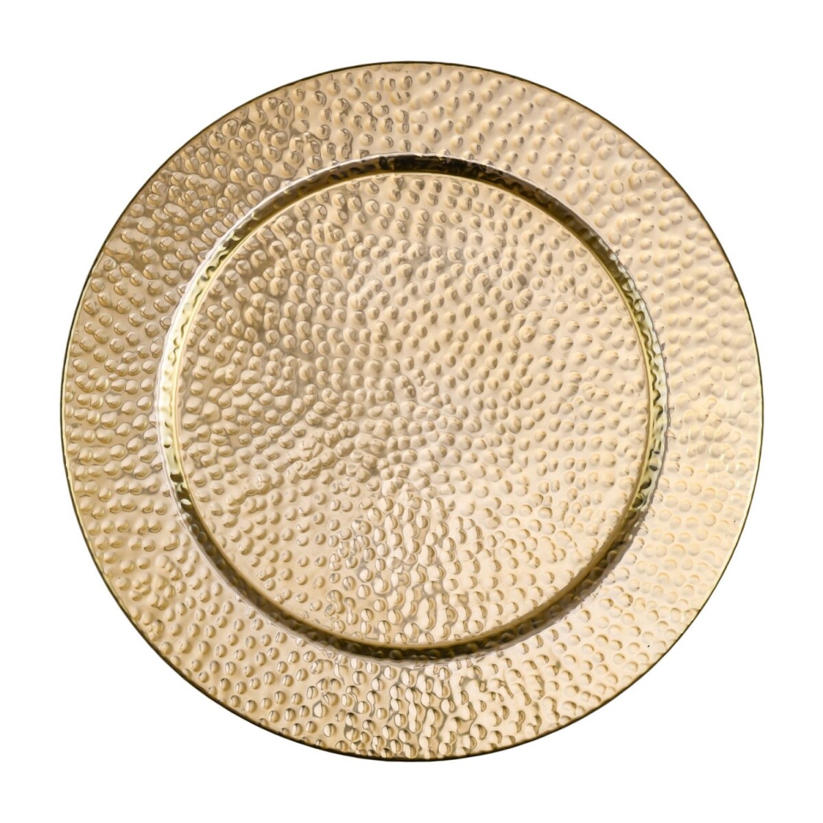 Rond, goudkleurig dienblad van aluminium, 60 cm, oosters ont