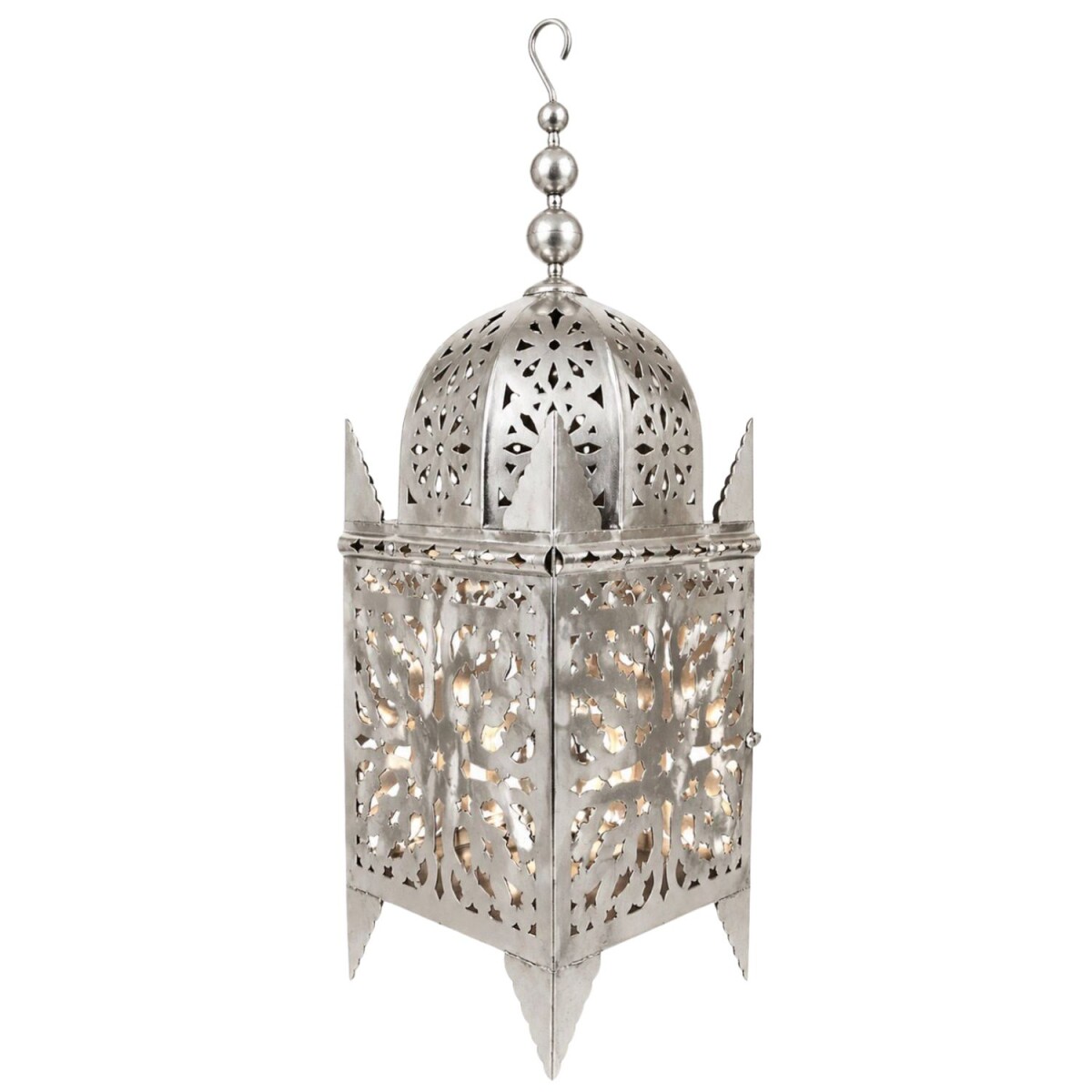 Marokkaanse lantaarn Frane Zilver 100 cm Metaal Marrakesh Ha