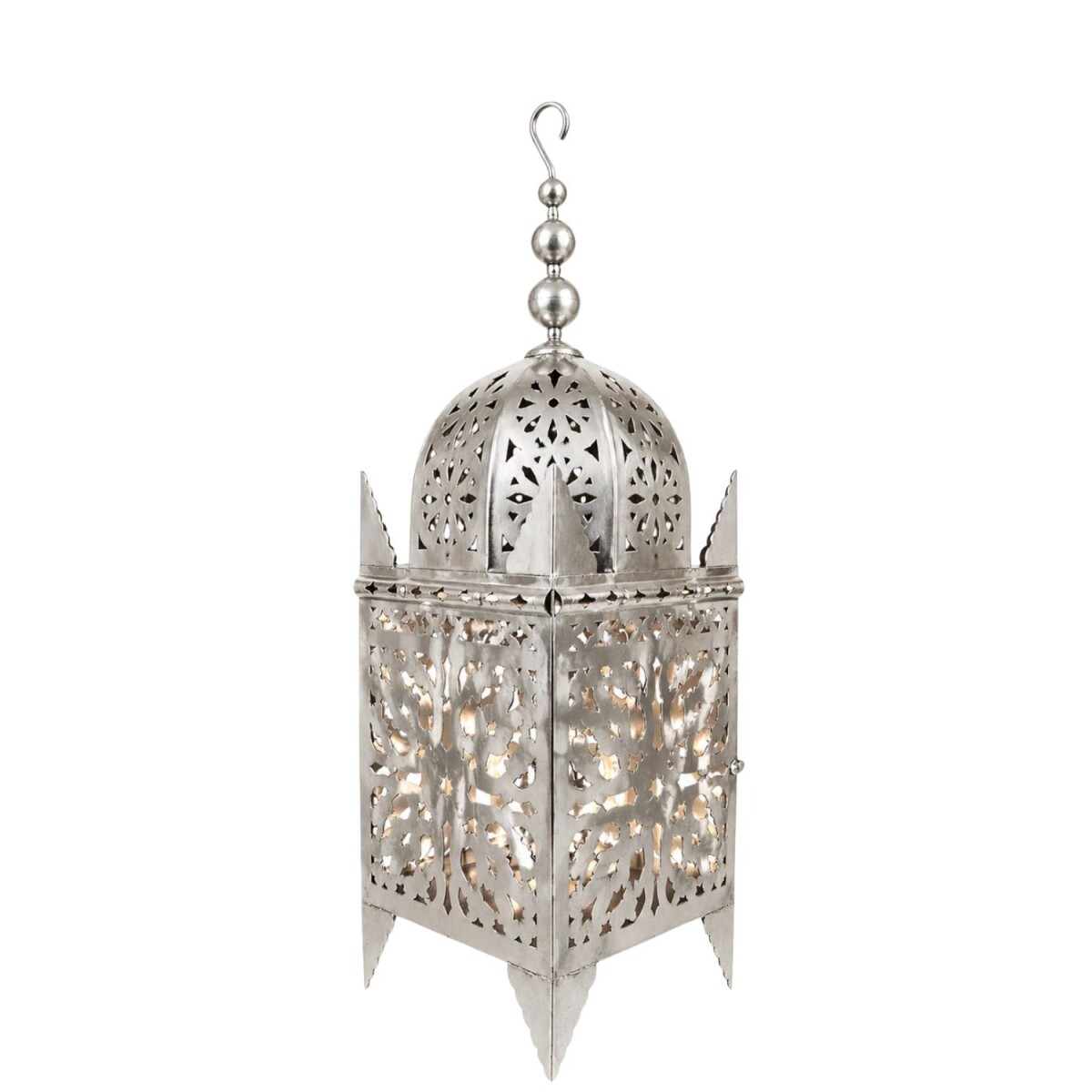 Marokkanische Laterne Frane Silber 80 cm Metall Marrakesch H