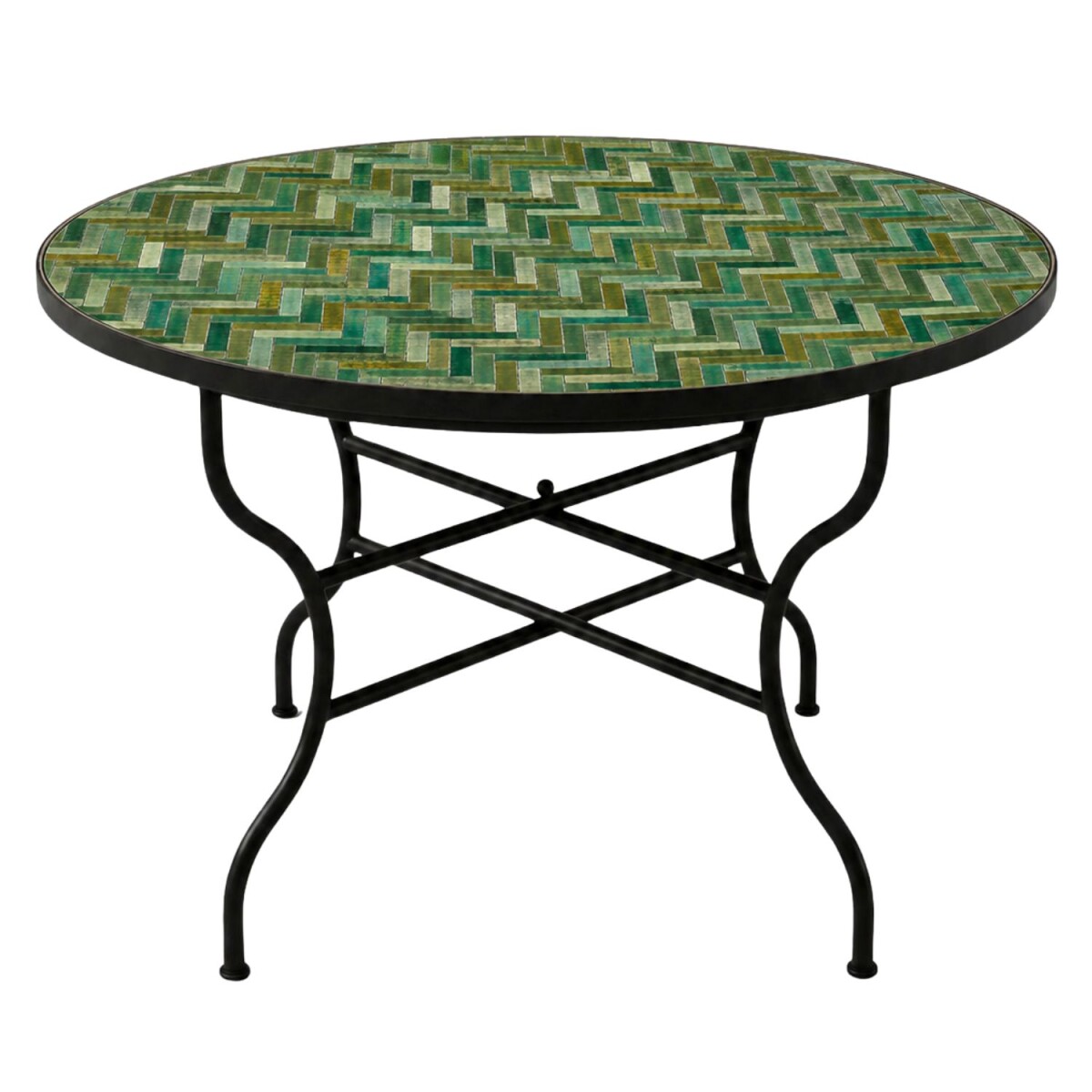 Mosaiktisch Gordes grün Ø120 box