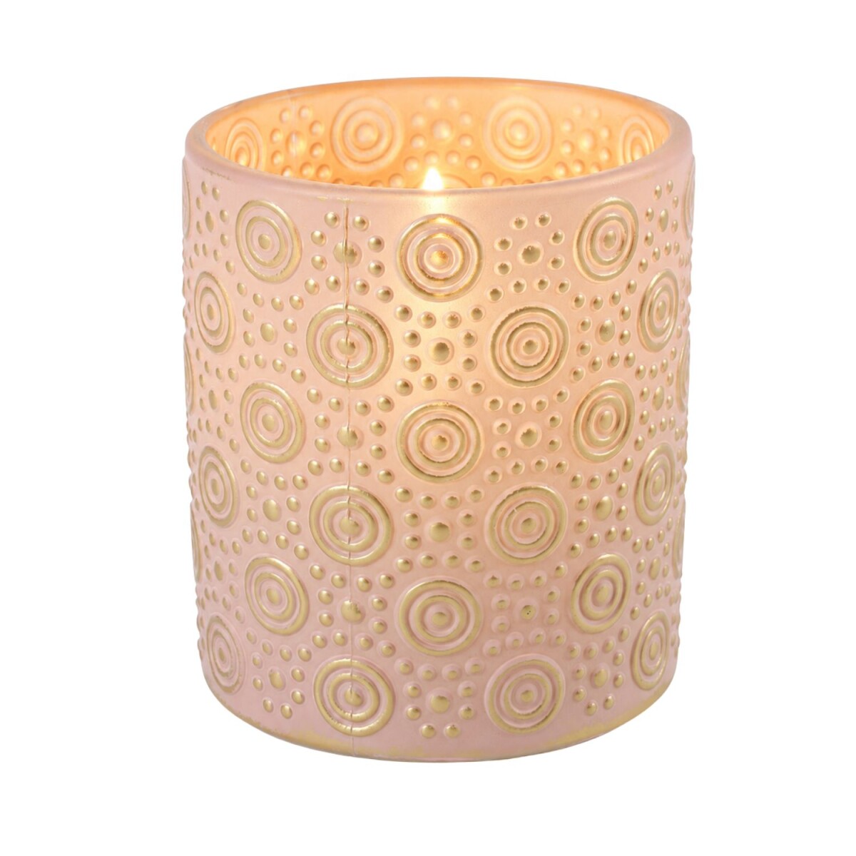 Lantaarn Hailey Roze 10 cm Glazen theeli box