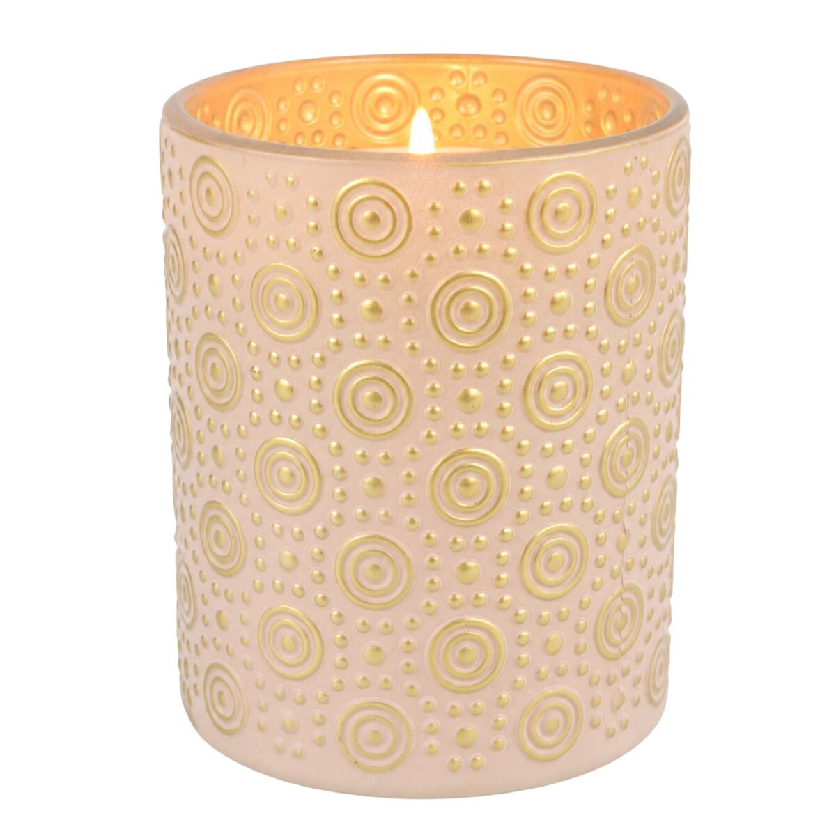 Windlicht Hailey Rosa 12,5 cm Glas Kerze box