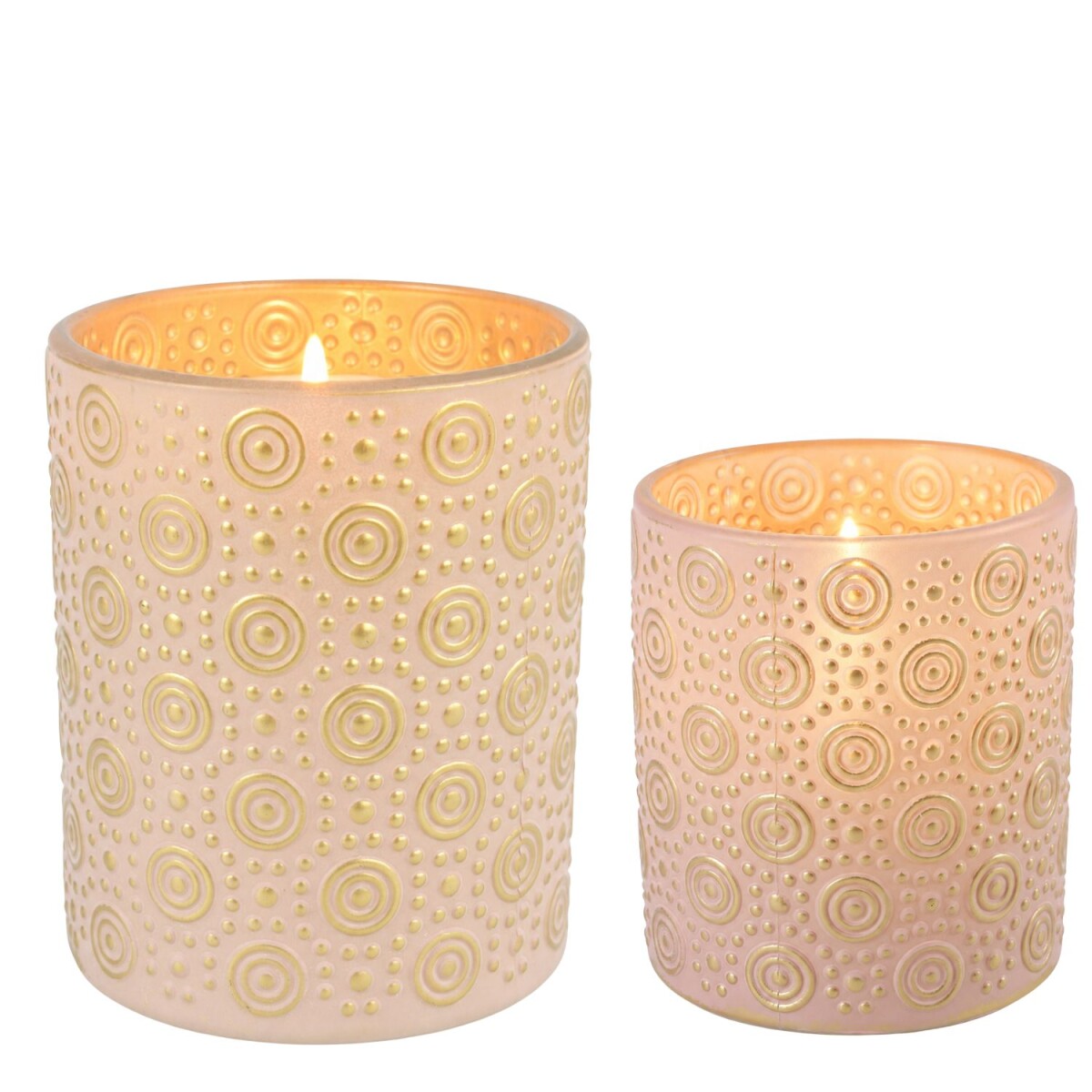 Windlicht Hailey Rosa 2er Set Glas 10 un box