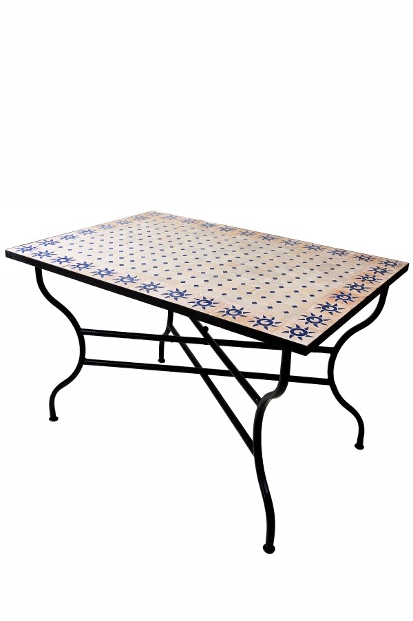 Marokkaanse mozaïektafel Soleil Bei box