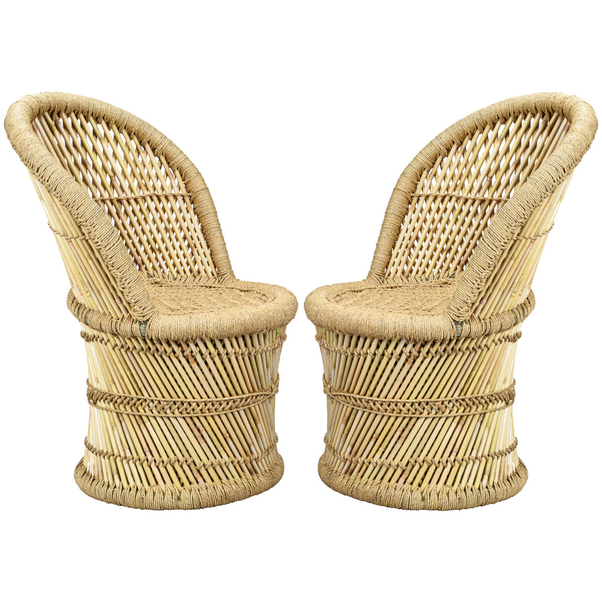 Set van 2 tuinstoelen in boho-stijl voor op het balkon, deco