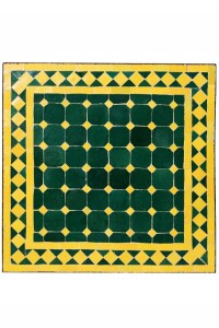 Marokkaanse mozaïektafel Marrakesh groen-geel...
