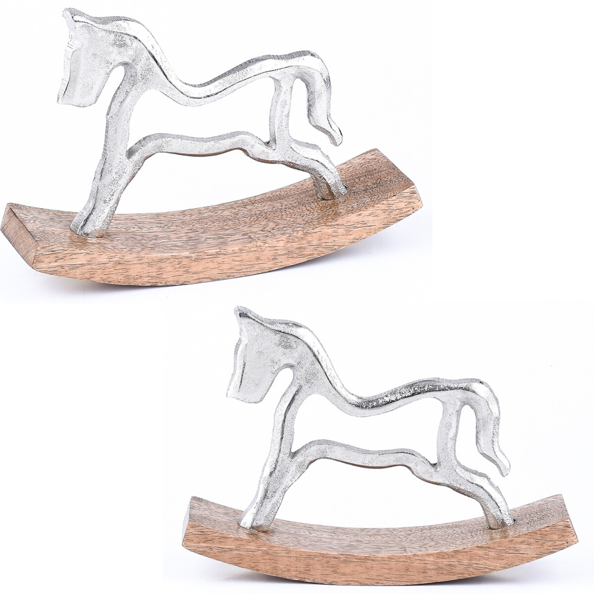 Set van 2 decoratieve figuurtjes, decoratief object, zilvere