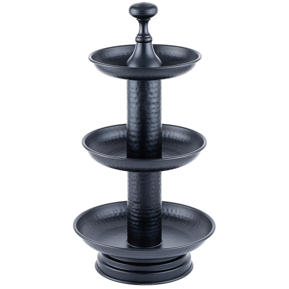 3-laags roestvrijstalen etagère, decoratief, zwart en