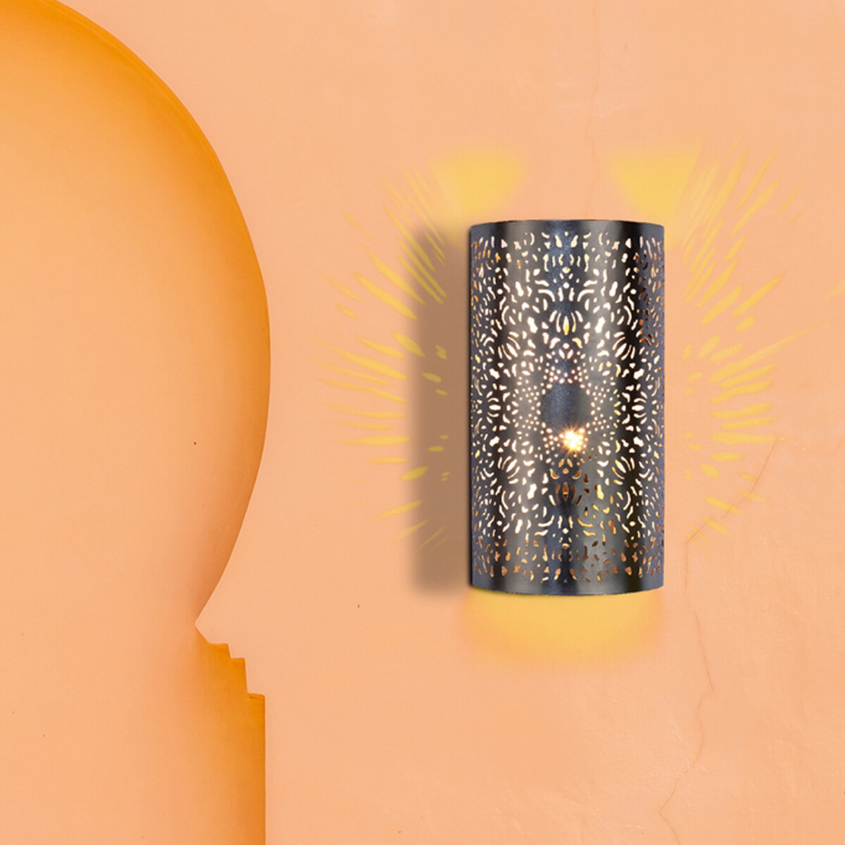 Oosterse wandlamp, wandverlichting, wanddecoratie Yassan zil
