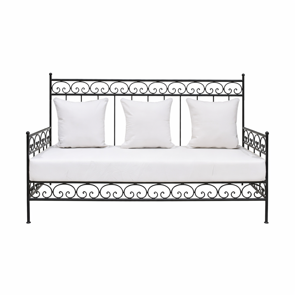 Mediterrane ijzeren bank Bilbao tuinbank B160 cm | Lounge-ba