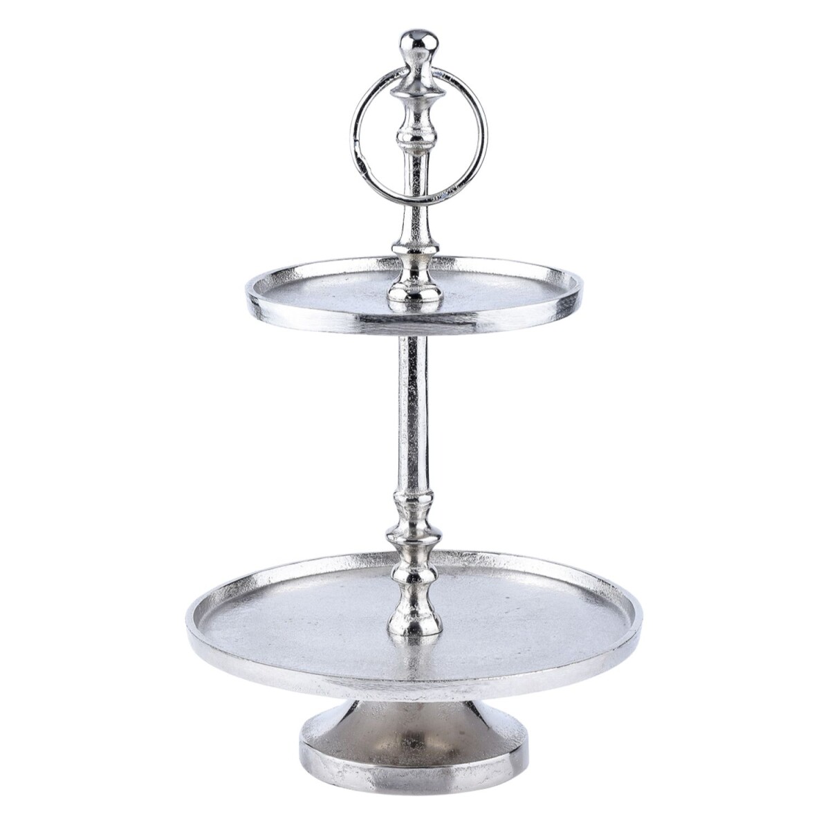 2-etagère, aluminium serveerstandaard Annika, rond, 3