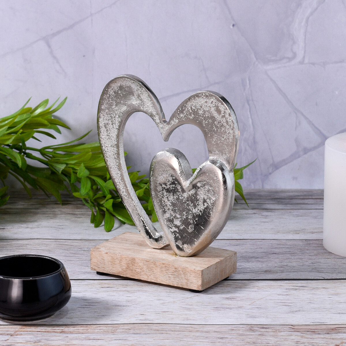 Love decoratief figuurtje, decoratief object, zilver, Amour 