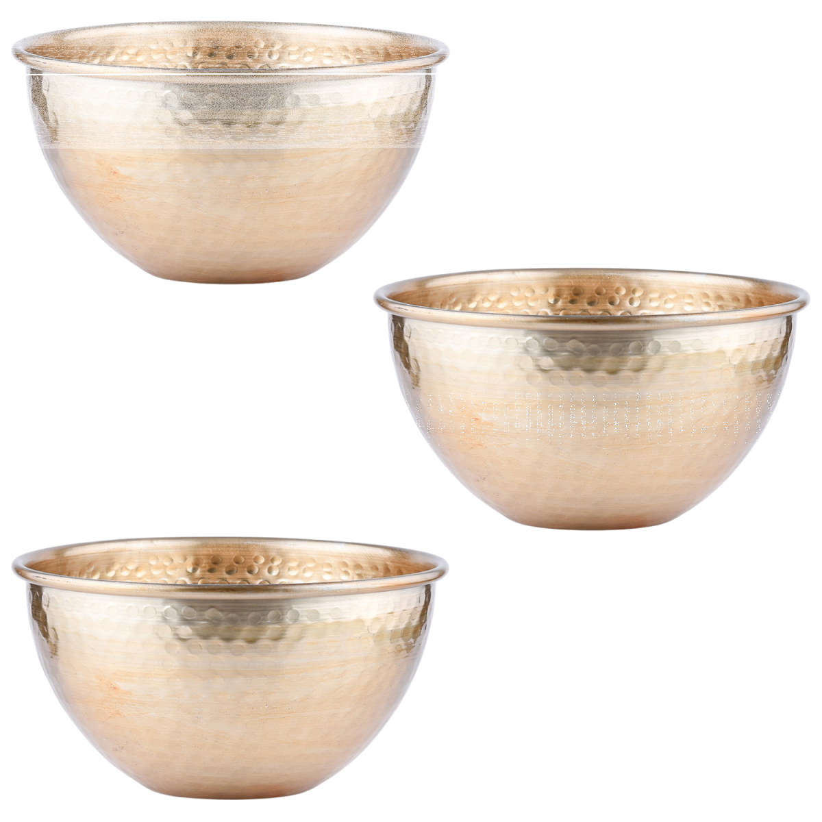 Vintage serveerschaal, 3-delige set, Erla Gold, 24 cm