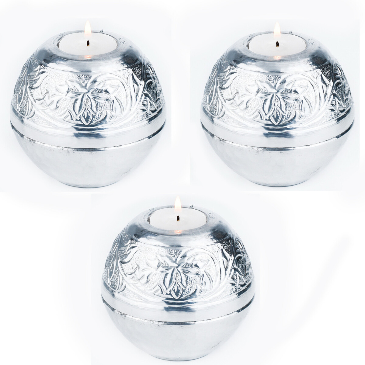 Set van 3 oosterse theelichthouders, kaarsenhouders, decorat
