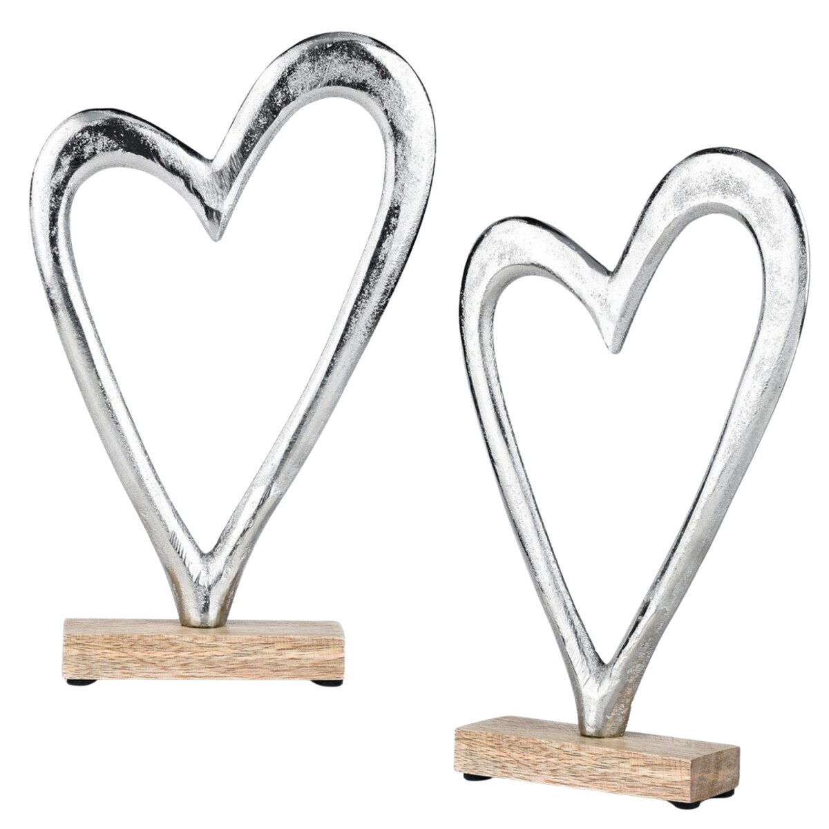 Set van 2 hartvormige decoratieve figuurtjes, decoratief obj