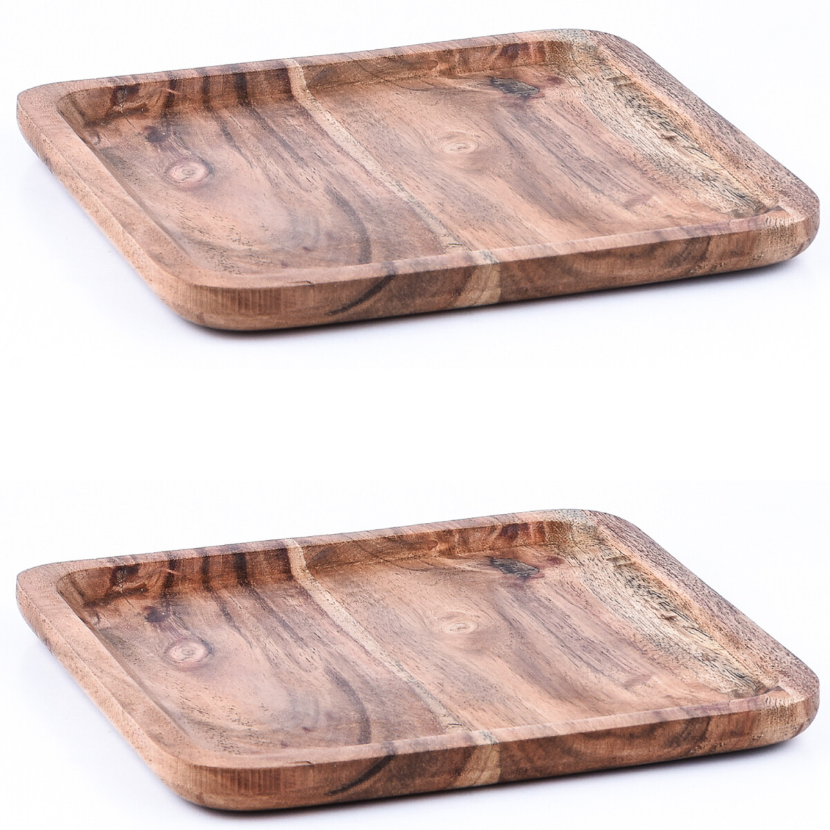 Set van 2 acaciahouten dienbladen Anea 2 box