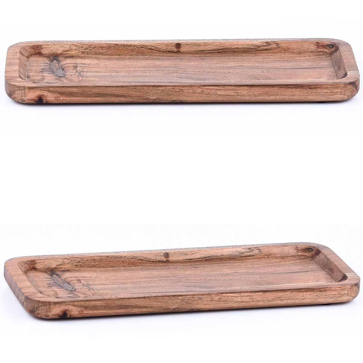 Set van 2 acaciahouten dienbladen Anea 2 box