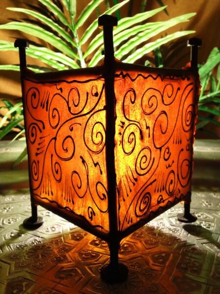 Orient windlicht Budur Oranje