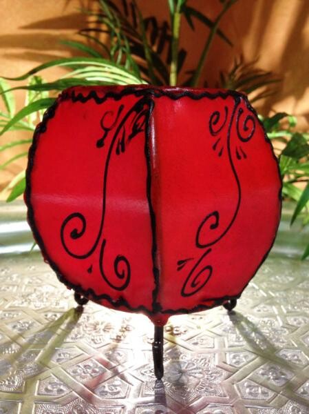 Mediterraan windlicht Hessa Rood box