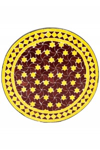 Marokkaanse mozaïektafel Estrella Bordeauxgeel,...