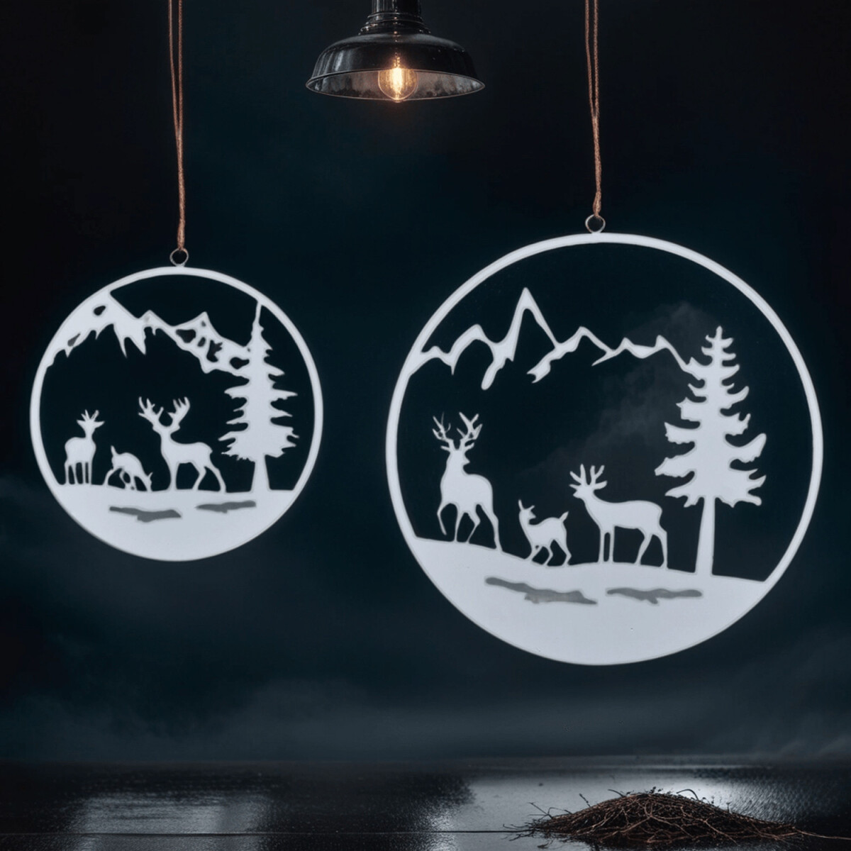 Set van 2 kerstversieringen voor aan de  box
