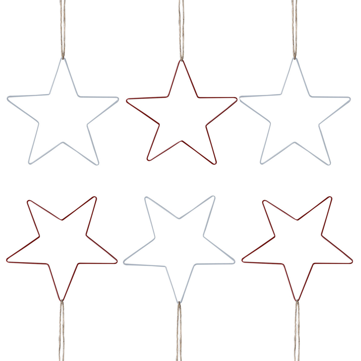 Set van 6 kerststerren hangende wanddecoratie Tohima
