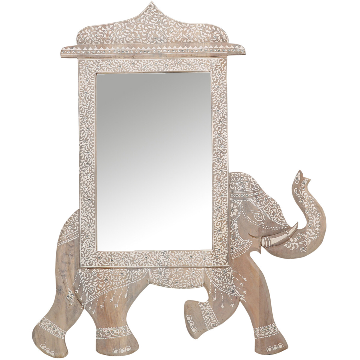 Boho-decoratie Wanddecoratie Wandspiegel Spiegel Akshara Nat