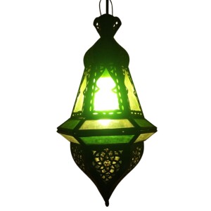 Oosterse hanglamp Anya Groen | Handgemaakt van glas en...