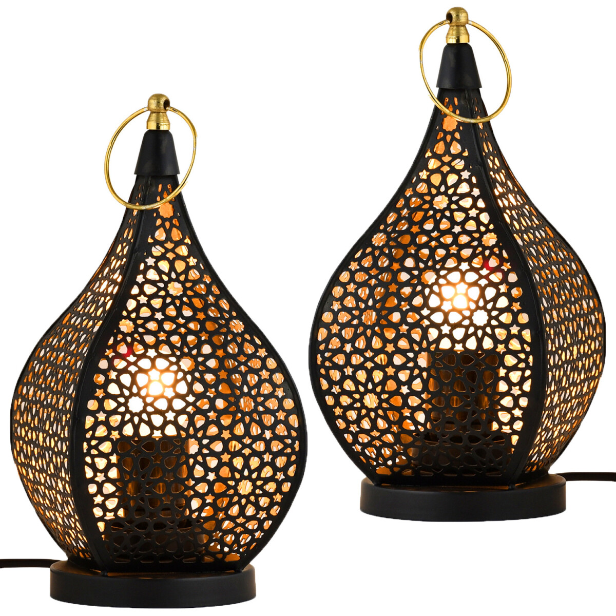 Set van 2 oosterse decoratieve tafellamp box