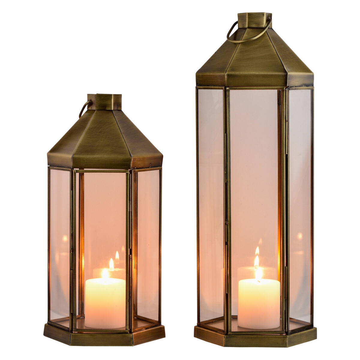 Set van 2 vintage decoratieve lantaarns Arada