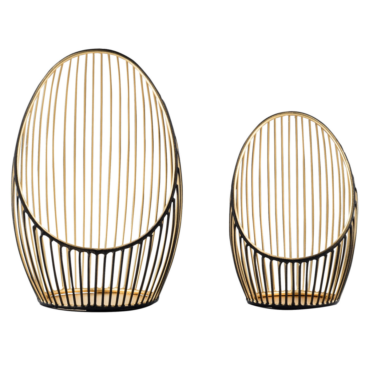 Set van 2 decoratieve, esthetische theelichthouders / kandel