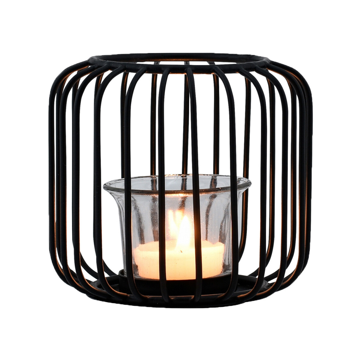 Scandinavische decoratie: windlicht, theelichthouder, kaarse